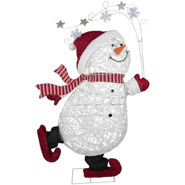 Northlight Seasonal 56in. Ice Skating Outdoor Snowman - image 