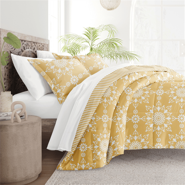 Soft Essentials Daisy Medallion Reversible Comforter Set - image 