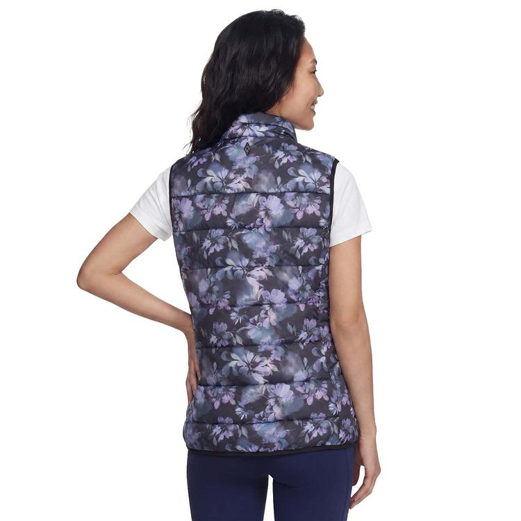 Womens Skechers Cozy Fit™ Floral Puffer Vest