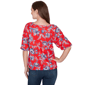Womens Ruby Rd. French Riviera Square Neck Floral Blouse - image 2