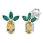 Gemstone Classics™ Created Emerald Citrine Pineapple Earrings - image 3