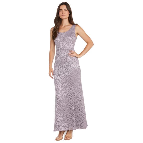 Petite R&M Richards Peplum Lace Jacket Dress Gown