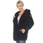 Womens White Mark Plush Hooded Cardigan With Pockets - image 5