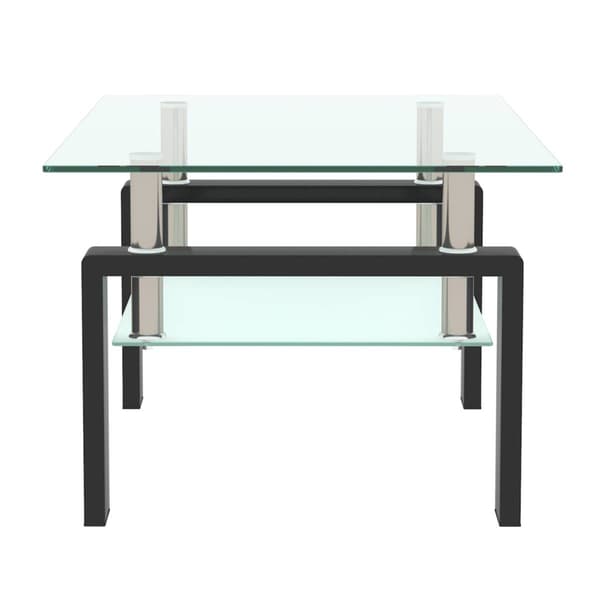 Tansole Rectangle Glass Coffee Table