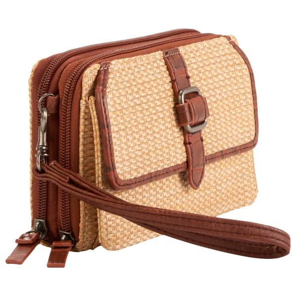 Womens Bueno Tab Pocket Straw Wallet On A String