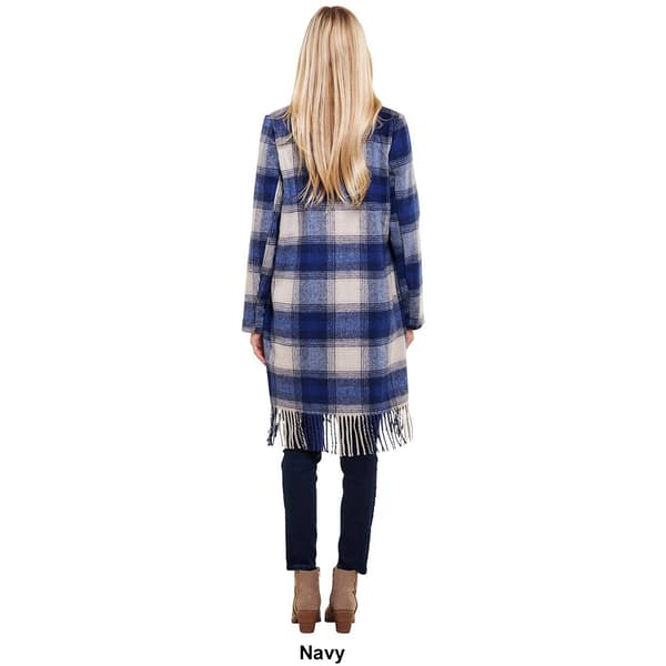 Juniors Love Tree Stevie Fringe Twill Peacoat