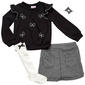 Girls (4-6x) Little Lass® 3pc. Bow Top & Skort Set w/ Accessories - image 2
