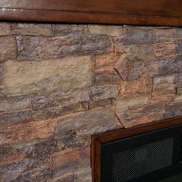 Southern Enterprises Simulated Stone Electric Fireplace