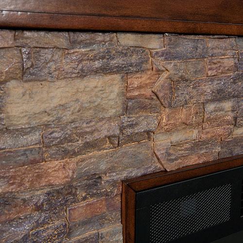 Southern Enterprises Simulated Stone Electric Fireplace