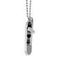 Mens Lynx Stainless Steel Carbon Dog Tag & Cross Pendant - image 2