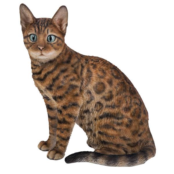 Hi-Line Gift Sitting Bengal Cat Garden Statue