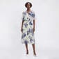 Womens Sandra Darren Flutter Sleeve Floral Pleated Midi Dress - image 1