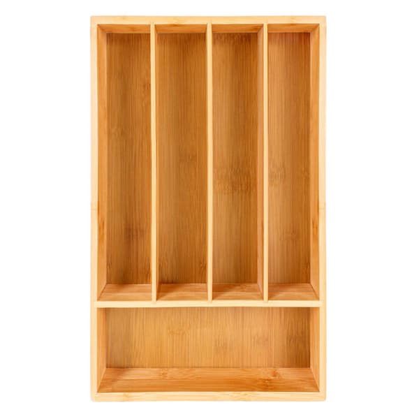 BergHOFF Bamboo 5-Slot Flatware Organizer - image 