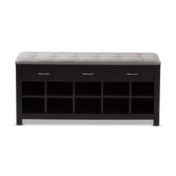 Baxton Studio Fabric Upholstered Entryway Bench