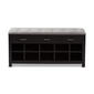 Baxton Studio Fabric Upholstered Entryway Bench - image 5