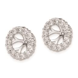 Pure Fire White Gold 6.5mm Lab Grown Diamond Earring Jackets
