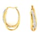 Yellow Plated Sterling Silver Double Hoop Earrings - image 1