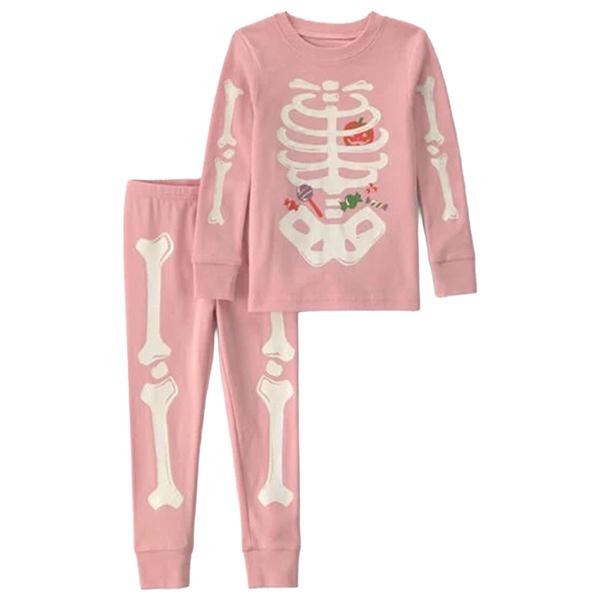Toddler Girl Carters(R) 2pc. Glow-in-the-Dark Skeleton Pajama Set - image 