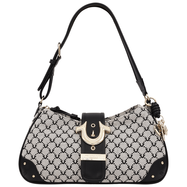 True Religion Signature Horseshoe Large Zip Top Hobo