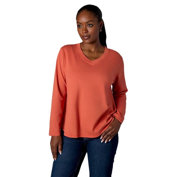 Womens CITY BLUES Beth Long Sleeve V Neck Tee - image 
