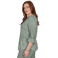 Womens Alfred Dunner Provence Flounce Sleeve Patchwork Blouse - image 4