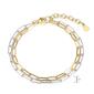 Forever Facets 18kt. Gold Plated Paperclip Chain Bracelet - image 2
