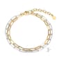 Forever Facets 18kt. Gold Plated Paperclip Chain Bracelet - image 2