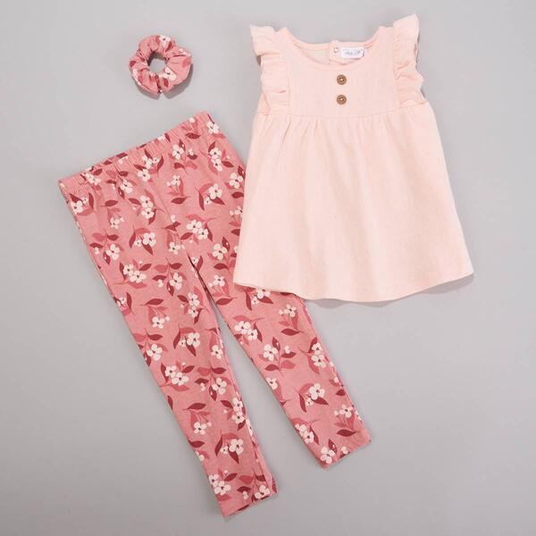 Toddler Girl Rene Rofe&#40;R&#41; 3pc. Heart Top & Floral Leggings Set - image 
