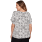 Plus Size Emaline Key Items Short Sleeve Scroll Medallion Blouse - image 1