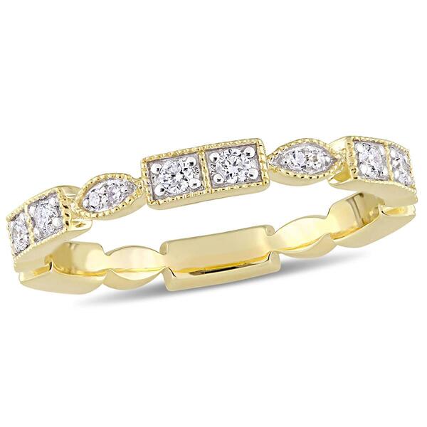Diamond Classics&#40;tm&#41; 10kt. Gold 1/3ct. Diamond Geometric Ring - image 