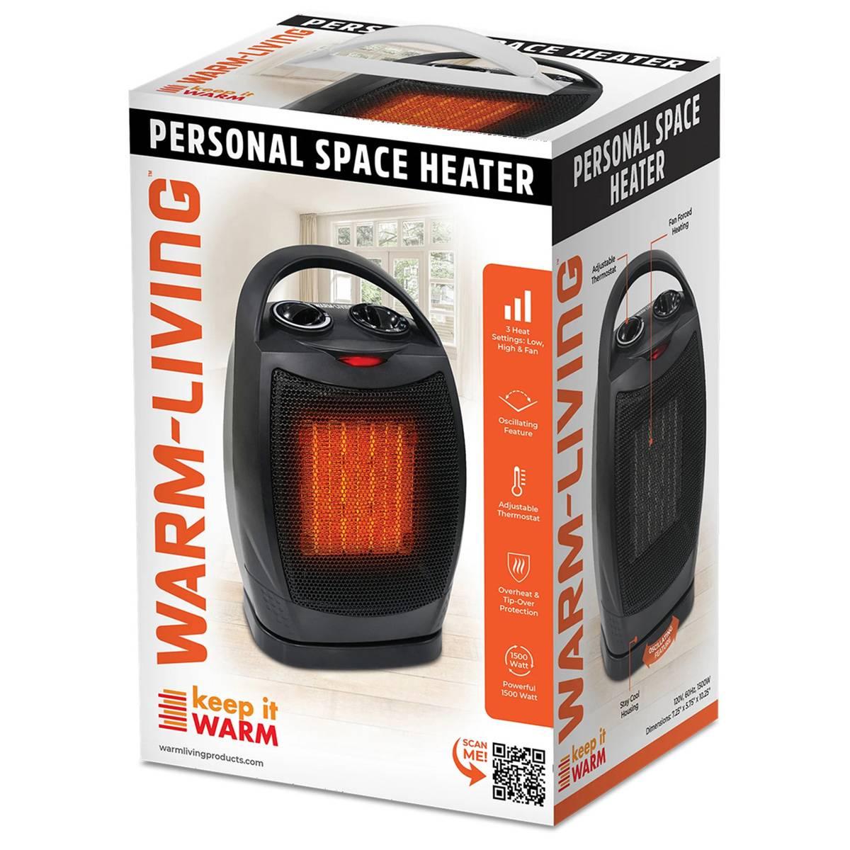 Warm Living 10in. Oscillating Ceramic Space Heater