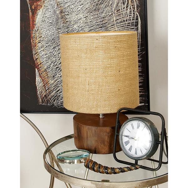 9th & Pike® Brown Wood Rustic Table Lamp
