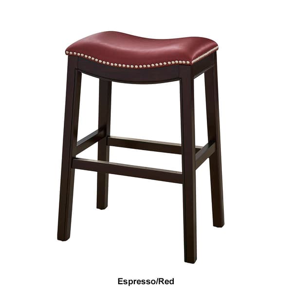 New Ridge Home Goods Julian 30in. Bar-Height Wood Barstool