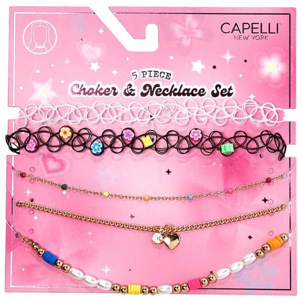 Girls Capelli(R) New York 5pc. Choker & Necklace Set