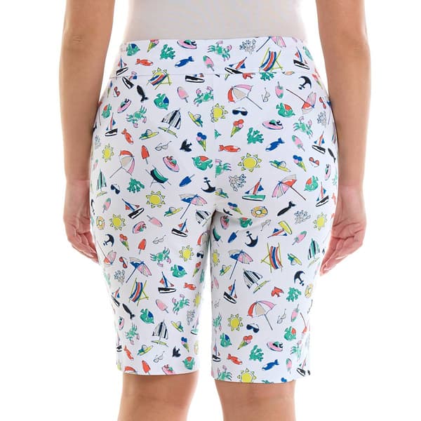 Womens Zac & Rachel Pull On Beach Bermuda Shorts