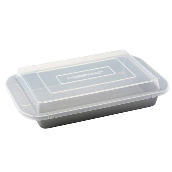 Farberware&#40;R&#41; 9x13 Non-Stick Bakeware Rectangular Cake Pan with Lid