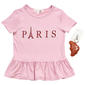 Girls (7-16) BTween(R) Short Sleeve Paris Peplum Top w/ Bag Charm - image 1