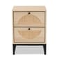 Baxton Studio Ardon Bohemian Light Brown Wood 1-Drawer Nightstand - image 3