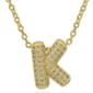 Accents by Gianni Argento 14kt. Gold Bubble Initial K Pendant - image 1
