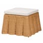 bali & pari Palm Bohemian Honey Scallop Rattan Ottoman - image 1