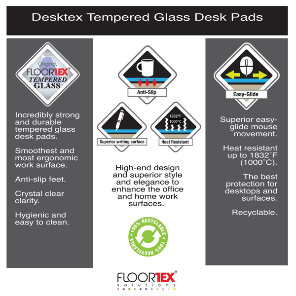 Floortex® Glaciermat® Glass Desk Pad