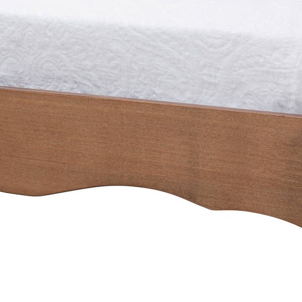 Baxton Studio Marieke Ash Walnut Wood Twin Platform Bed Frame