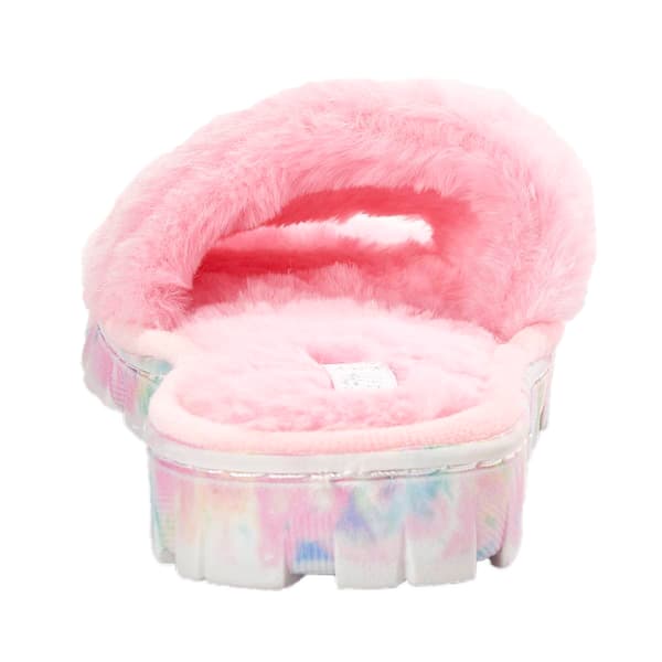 Womens Fifth & Luxe One Band Slides Tie Dye Slippers