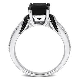 Sophia B 2 1/4ctw. Black & White Princess Diamond Statement Ring