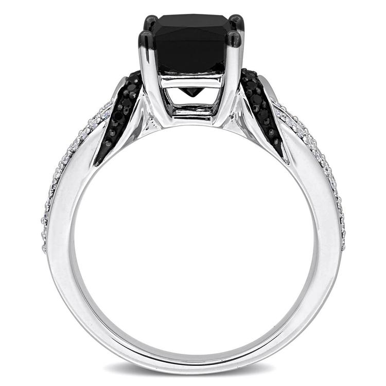 Sophia B 2 1/4ctw. Black & White Princess Diamond Statement Ring