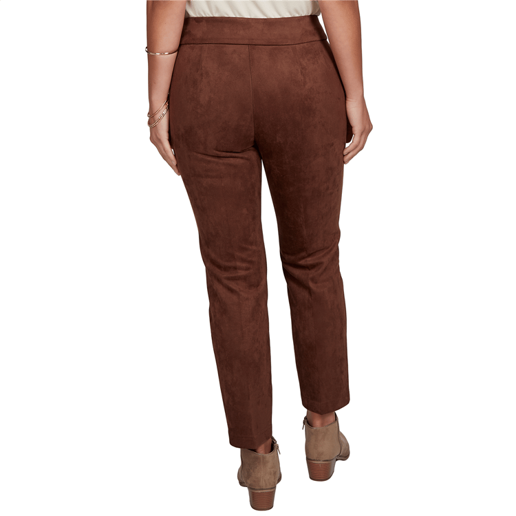 Womens Ruby Rd. English Countryside Suede Knit Front Seam Pants