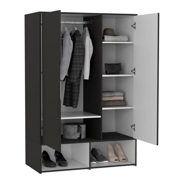 FM FURNITURE Rose Armoire w/ Shelves