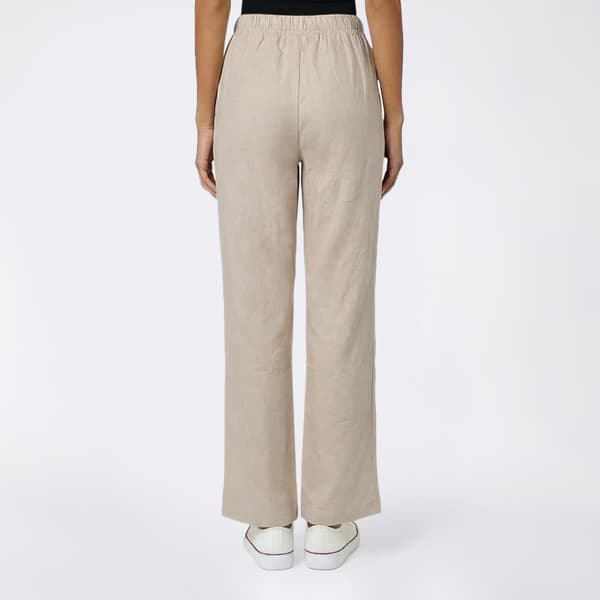 Juniors Love Tree Linen Bead Tie Waist Beach Pant