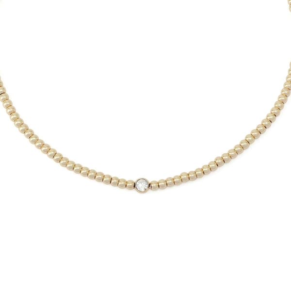Steve Madden Beaded Stone Choker Necklace