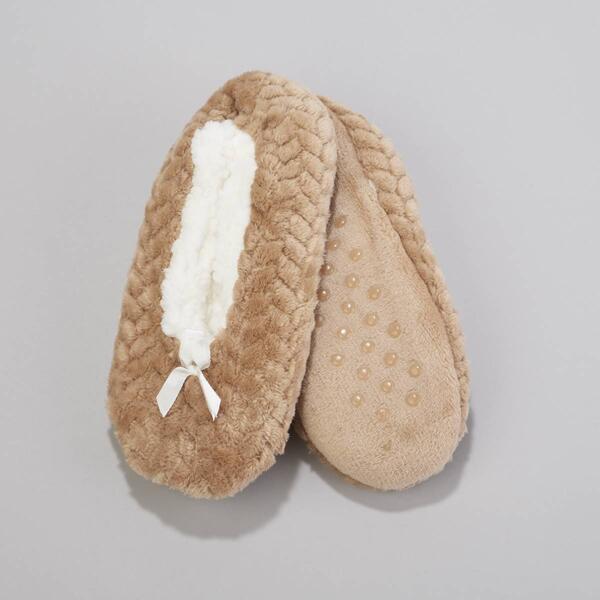 Womens Fuzzy Babba 1pk. Chevron Slipper Socks - image 